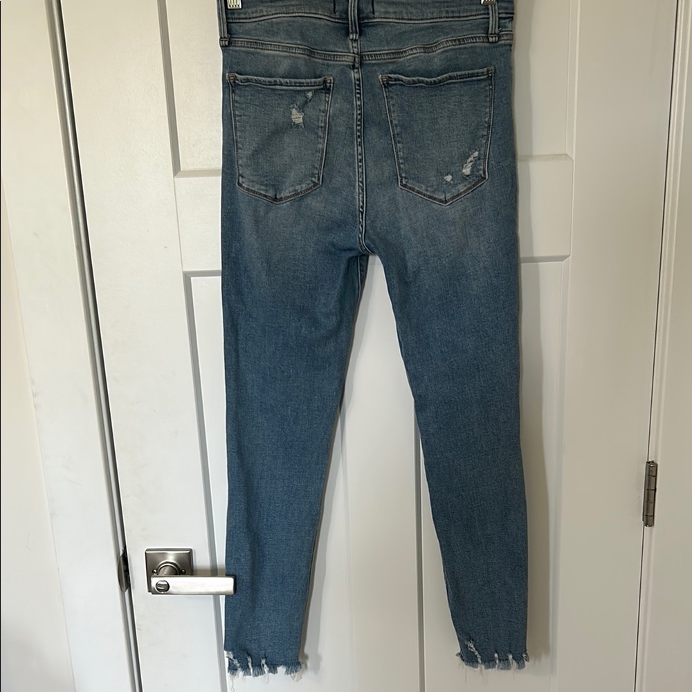 Abercrombie & Fitch Blue Cropped Jeans - Picture 9 of 11